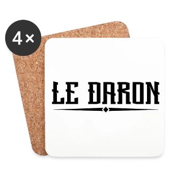 Le Daron, Le Père ! - Dessous de verre (lot de 4) - blanc - Devant
