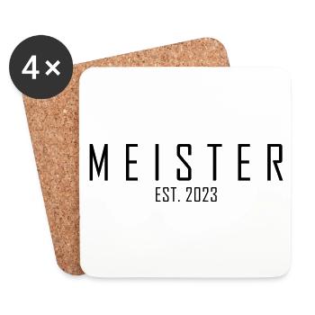 Meister EST. 2023 - Untersetzer (4er-Set) - Weiß - Vorne