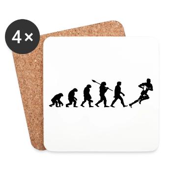 RUGBY - Rugby Sport - Rugby Humour - Coasters (set of 4) - white - Front