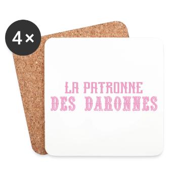La Patronne Des Daronnes - Dessous de verre (lot de 4) - blanc - Devant