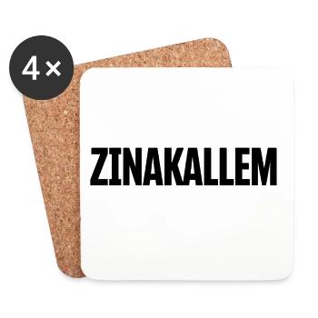 Zènakallem, flämisches Dialekt-T-Shirt - Untersetzer (4er-Set) - Weiß - Vorne