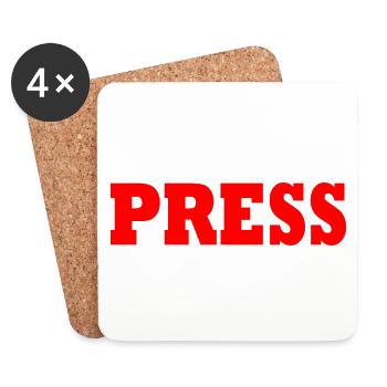 Press - Untersetzer (4er-Set) - Weiß - Vorne