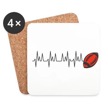 Rugby rugby club supporter Oyonnax toulouse - Coasters (set of 4) - white - Front