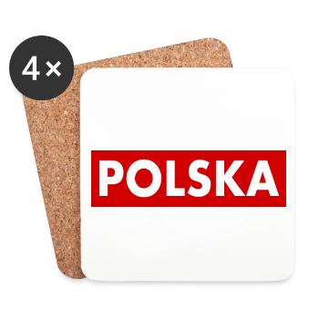 Polen - Untersetzer (4er-Set) - Weiß - Vorne