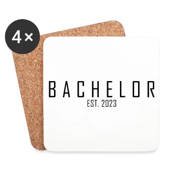 Bachelor EST. 2023 - Coasters (set of 4) - white - Front