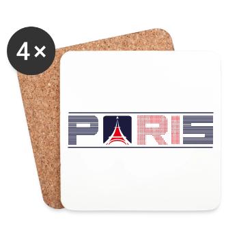 Paris, France, City Break, Travel Design - Coasters (set of 4) - white - Front