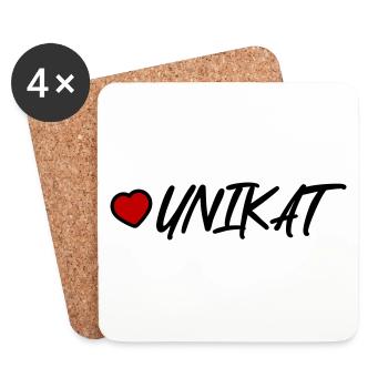 Unikat Herz - Untersetzer (4er-Set) - Weiß - Vorne