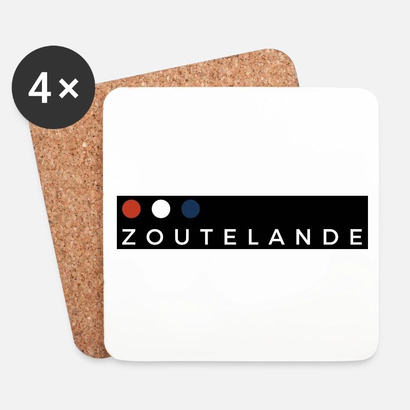 Zoutelande 3 Points - Untersetzer (4er-Set) - Weiß