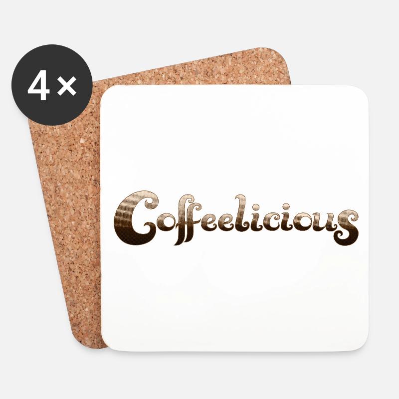 Coffeelicious - Untersetzer (4er-Set) - Weiß