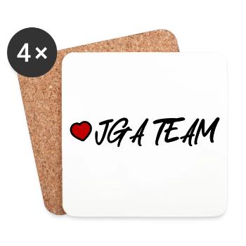 Bachelor Party Team Heart Bachelorette Party - Coasters (set of 4) - white - Front