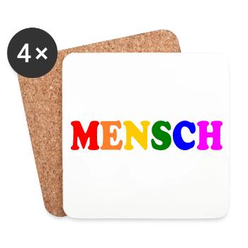 Mensch - Untersetzer (4er-Set) - Weiß - Vorne