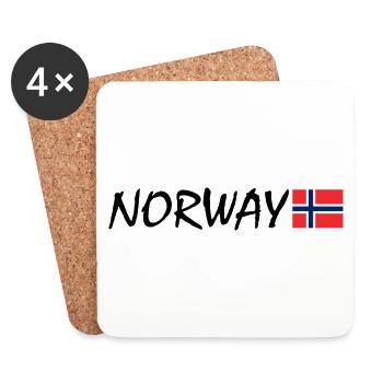 Norwegen - Untersetzer (4er-Set) - Weiß - Vorne