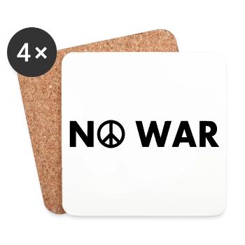 No war - Dessous de verre (lot de 4) - blanc - Devant