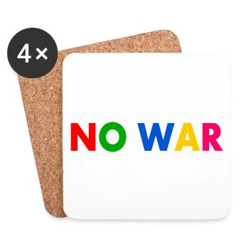 No war - Coasters (set of 4) - white - Front