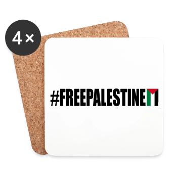 Free palestine - Untersetzer (4er-Set) - Weiß - Vorne