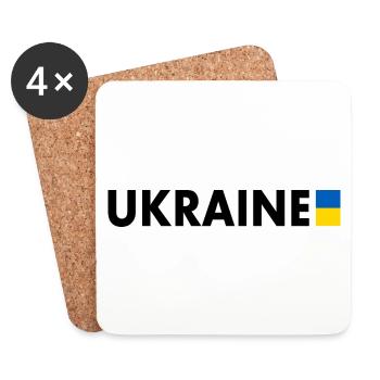 Ukraine - Untersetzer (4er-Set) - Weiß - Vorne