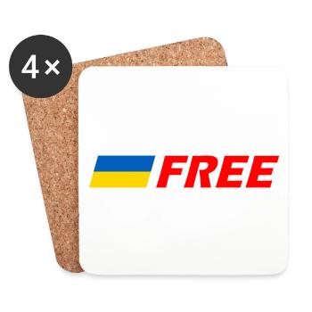 Ukraine - Untersetzer (4er-Set) - Weiß - Vorne