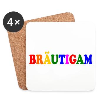bräutigam - Untersetzer (4er-Set) - Weiß - Vorne