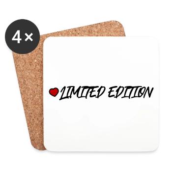 Cœur en édition limitée - Dessous de verre (lot de 4) - blanc - Devant