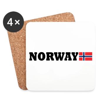 Norwegen - Untersetzer (4er-Set) - Weiß - Vorne