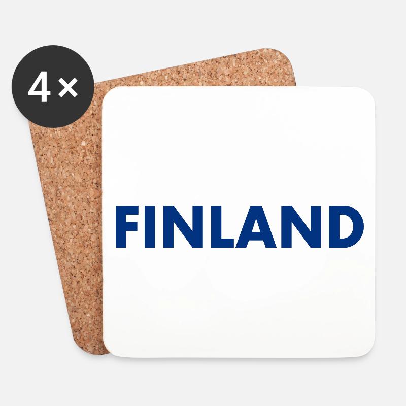 Finnland - Untersetzer (4er-Set) - Weiß