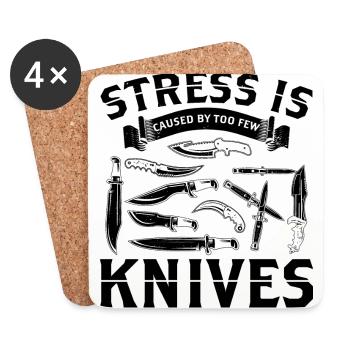 Knife Collector Knife Collecting Knife Collector Knife Knife - Coasters (set of 4) - white - Front