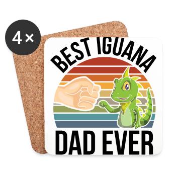 Iguana - Coasters (set of 4) - white - Front