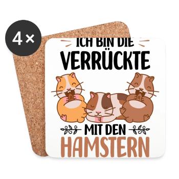 Hamster - Untersetzer (4er-Set) - Weiß - Vorne