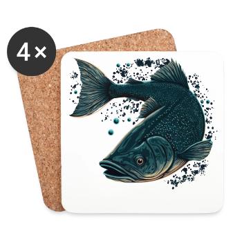 Deep Sea Explorer - Coasters (set of 4) - white - Front
