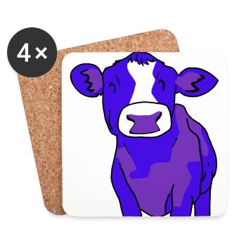 Colourful Cow „Liesl“ - Untersetzer (4er-Set) - Weiß - Vorne