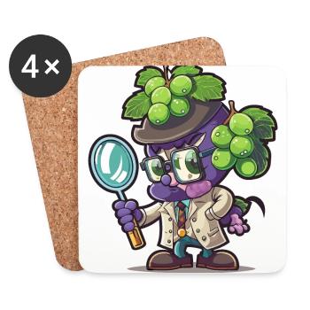 Solving juicy mysteries - Coasters (set of 4) - white - Front
