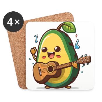 Rockin Guac - Untersetzer (4er-Set) - Weiß - Vorne