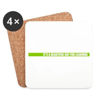 beautiful day for learning - Coasters (set of 4) - white - Front