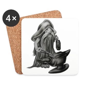 Blacksmith gnom - Untersetzer (4er-Set) - Weiß - Vorne