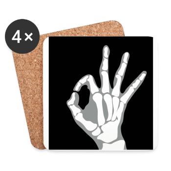 Okay X-Ray (Vector) - Untersetzer (4er-Set) - Weiß - Vorne