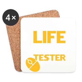 Real Life Beta Testers! - Coasters (set of 4) - white - Front