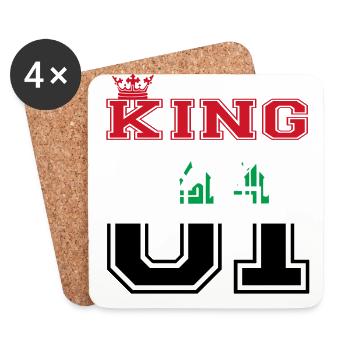 land partner king 01 prince Iraq - Coasters (set of 4) - white - Front