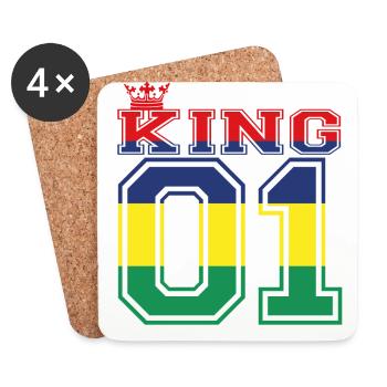 land partner king 01 prince Mauritius - Untersetzer (4er-Set) - Weiß - Vorne