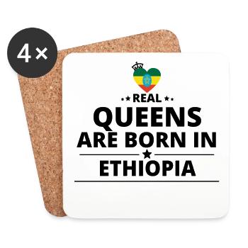 GIFT QUEENS LOVE FROM ETHIOPIA - Coasters (set of 4) - white - Front