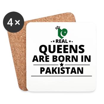GESCHENK QUEENS LOVE FROM PAKISTAN - Untersetzer (4er-Set) - Weiß - Vorne