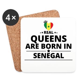GESCHENK QUEENS LOVE FROM SENEGAL - Untersetzer (4er-Set) - Weiß - Vorne