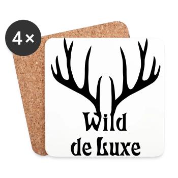 sauvage chasse des bois de luxe, chasseur - Dessous de verre (lot de 4) - blanc - Devant