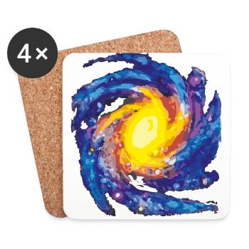Galaxie - Untersetzer (4er-Set) - Weiß - Vorne