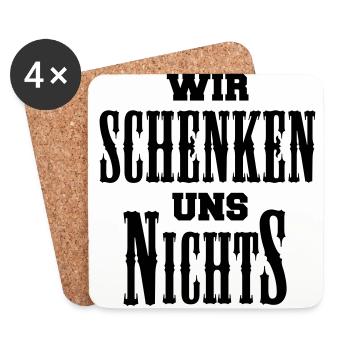 Lustiger Spruch Weihnachten Geschenk Familie - Untersetzer (4er-Set) - Weiß - Vorne