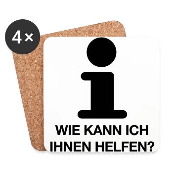 info - Coasters (set of 4) - white - Front