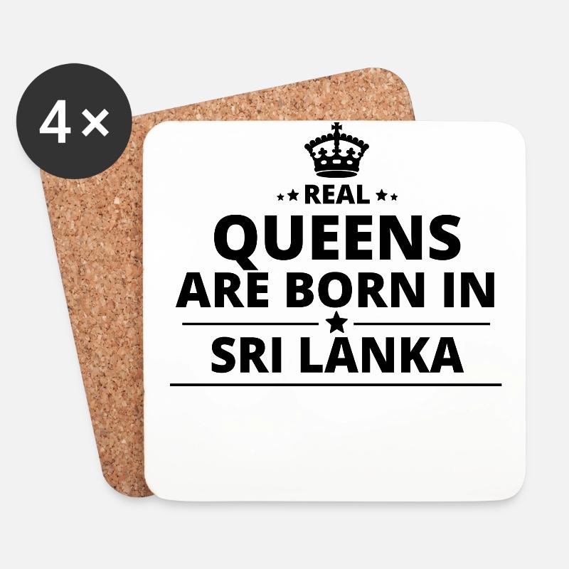 geschenk love queens are born SRI LANKA - Untersetzer (4er-Set) - Weiß
