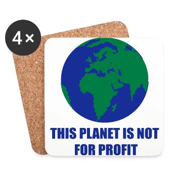 Planet Erde - Untersetzer (4er-Set) - Weiß - Vorne
