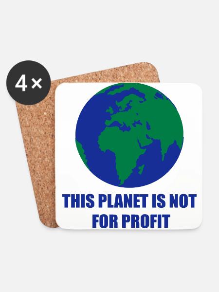 Planet Erde - Untersetzer (4er-Set) - Weiß