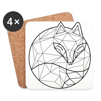 Fox Graph - Dessous de verre (lot de 4) - blanc - Devant