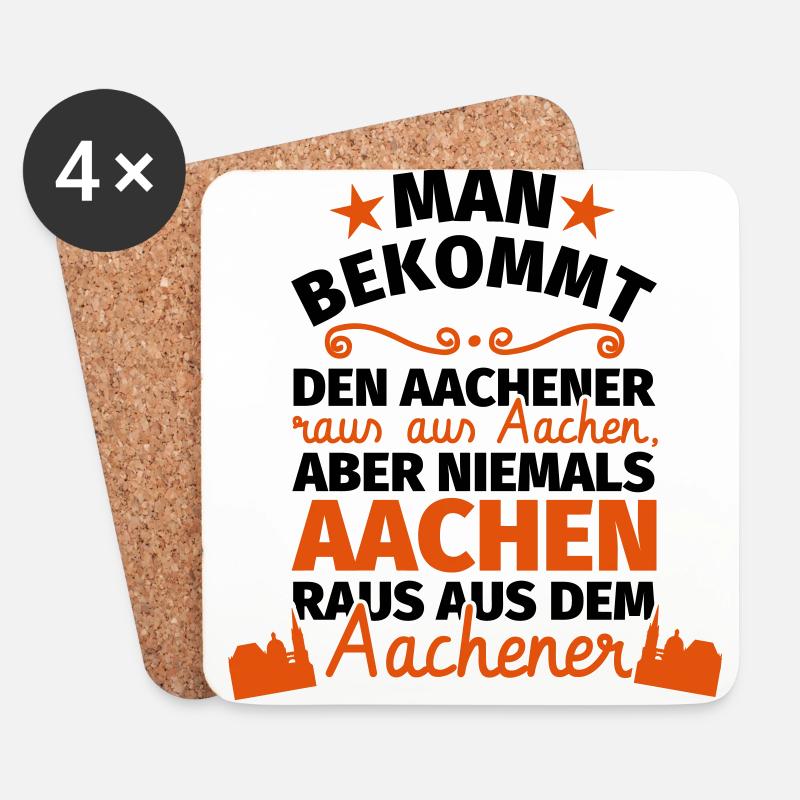 Aachen - Untersetzer (4er-Set) - Weiß